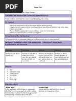 Lesson Plan Template Ice Cream