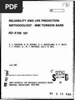 4 Dtic: Reliability and Life Prediction Methodology M60 Torsion Bars
