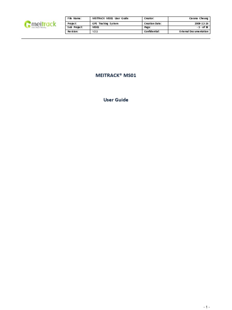 MS01 User Guide V2.1 | PDF | Port (Computer Networking) | General ...
