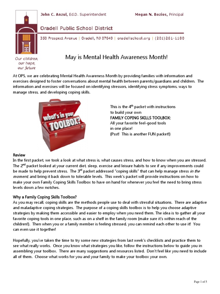 Week 4 PKT - Coping Skills Toolbox | PDF | Coping (Psychology) | Stress  (Biology)