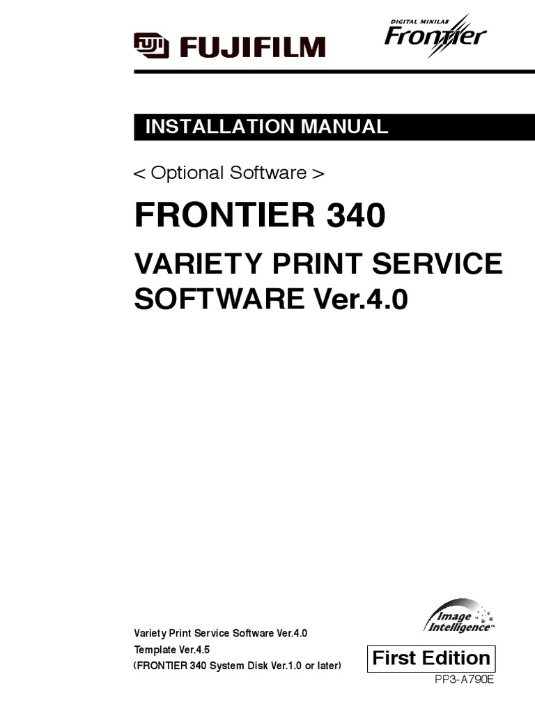 Original Fuji Frontier MS14 VARIETY PRINT SOFTWARE