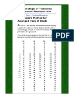 Hammond's Method For Arranged Pack of Cards (Card Magic - Stack)
