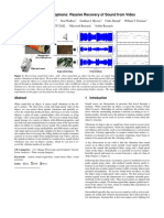 Visual Microphone: Recovering Audio From Video Footage