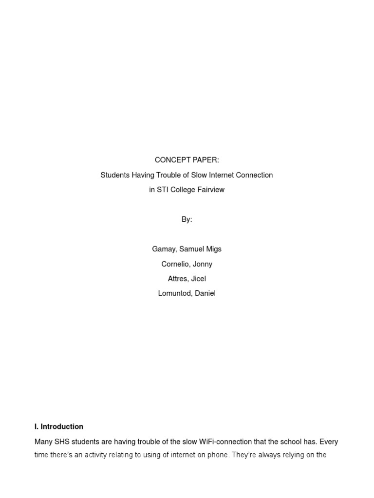 Concept Paper | PDF | Wi Fi | Internet