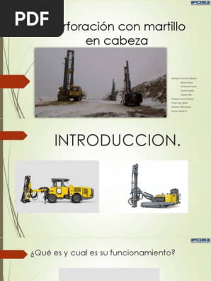Perforación Con Martillo en Cabeza | PDF | Neumática | Ingeniería mecánica