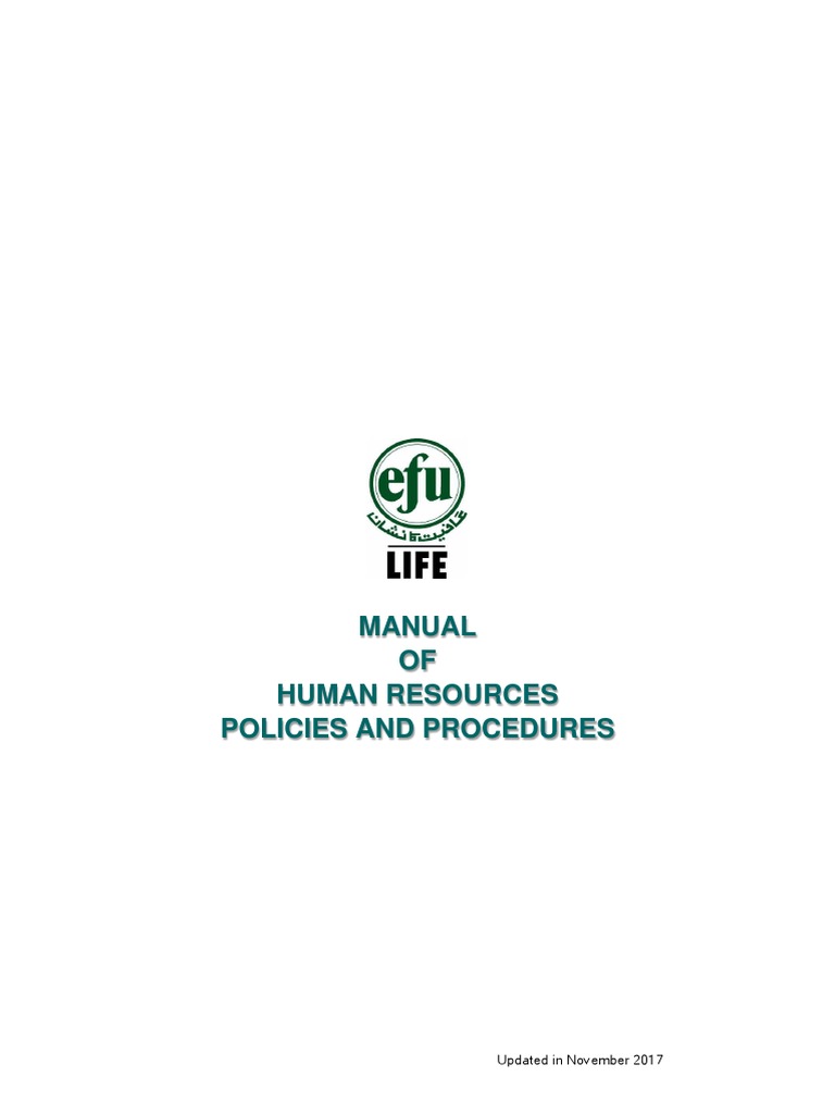 HR Policies and Procedures Manual | PDF | Human Resources | Performance ...