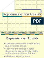 Adjustments For Final Accounts