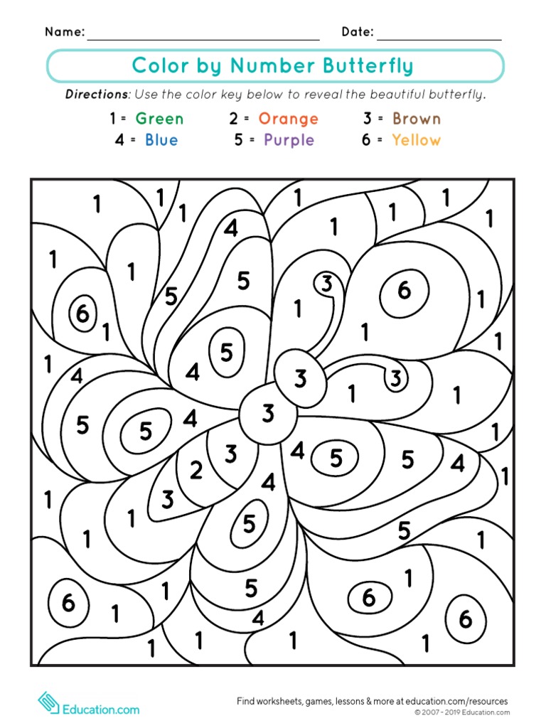 color-number-butterfly