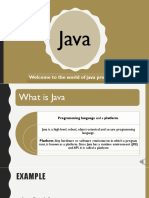 Welcome To The World of Java Programming
