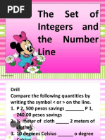 The Set of Integers and The Number Line: Lesson 1