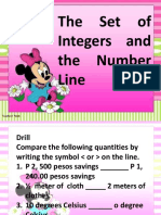 The Set of Integers and The Number Line: Lesson 1