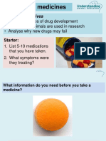 Developing Medicines: Learning Objectives