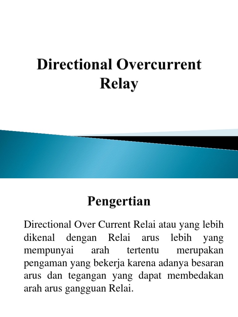 Directional Overcurrent Relay | PDF
