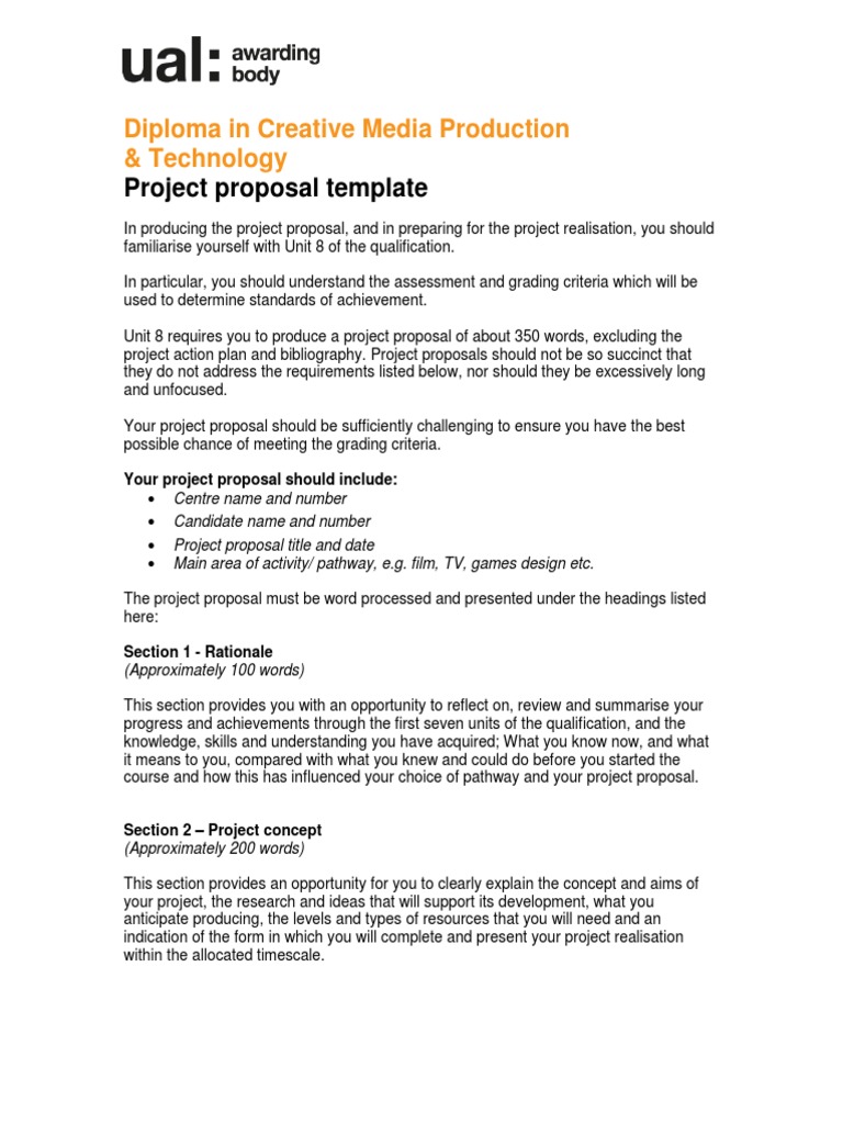 Creative Project Proposal Guidelines | PDF | Evaluation | Bibliography
