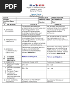 Grade 3 Missing Patterns Lesson Plan | PDF | Learning | Teachers