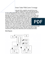 Smart Solar Grass Cutter With Lawn Coverage: Block Diagram