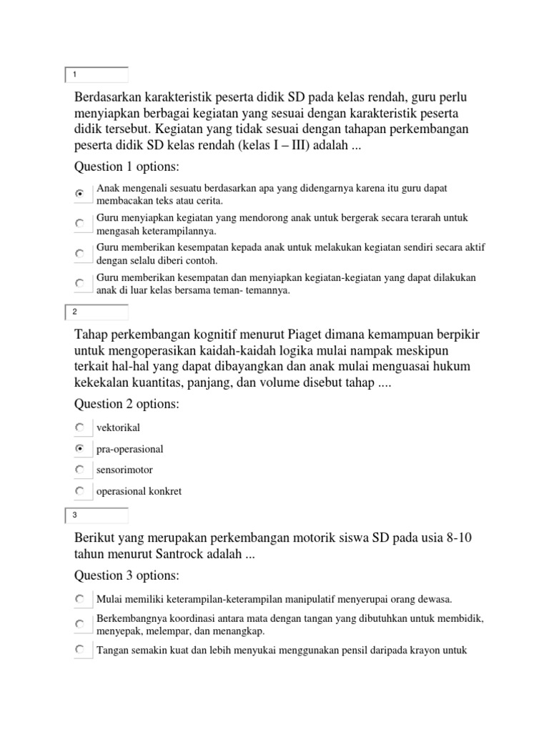 Soal Dan Jawaban Tes Formatif M1 Kb1 Tematik Ilmusosial Id