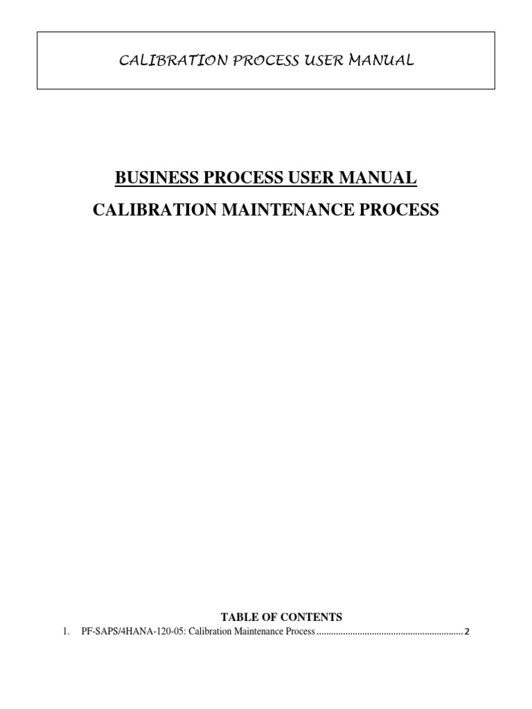 Calibration Maintenance Guide | PDF | Icon (Computing) | Calibration