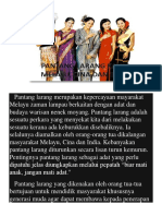 Pantang Larang Merupakan Kepercayaan Mayarakat Melayu Zaman Lampau Berkaitan Dengan Adat Dan Budaya Warisan Nenek Moyang