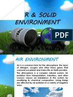 Air & Solid Environment: Pollution & Waste