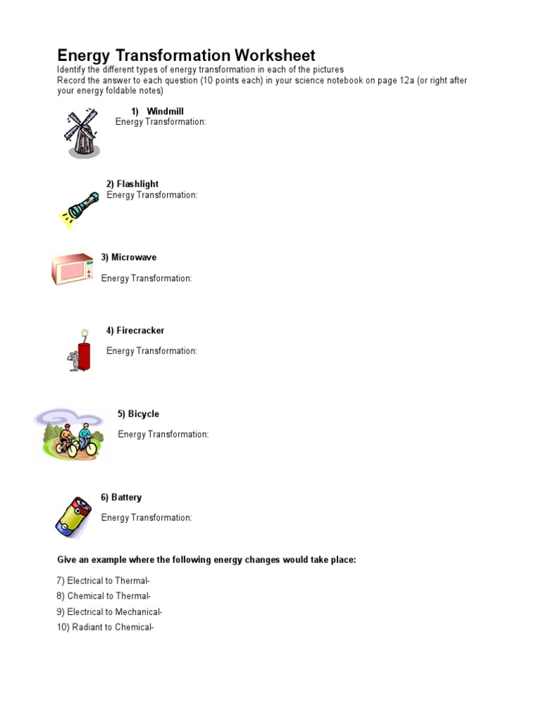 transformation homework answer key