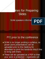 Guidelines For Preparing Slides