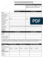 Form For Marriage Certificate