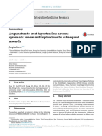 Acupuncture To Treat Hypertension: A Recent Systematic Review and Implications For Subsequent Research