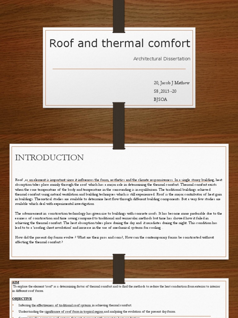Roof and Thermal Comfort PDF Roof Thermal Conductivity