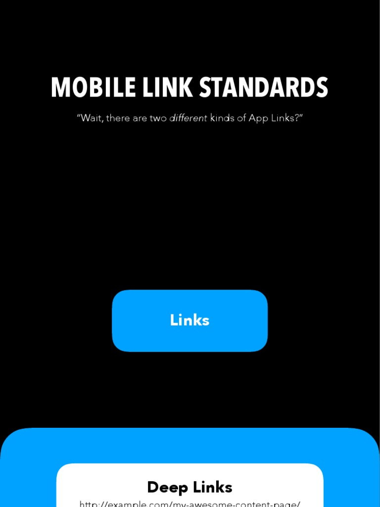 Mobile Deep Link Standards Explained | PDF | Mobile App | Android ...