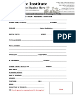 Student Registration Form 2019