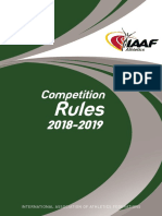IAAF Competition Rules 2018-2019, in Force From 1
