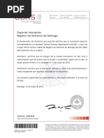 Copia de Inscripción Con Vigencia Del Registro de Comercio