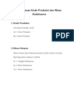 Penjelasan Kode Produksi Dan Masa Kadaluarsa PDF