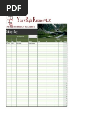 Mileage Log