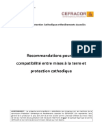 Recommandations Pour La Compatibilité Entre Mises à La Terre Et Protection Cathodique - PDF
