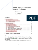 18.781 (Spring 2016) : Floor and Arithmetic Functions: Darij Grinberg April 7, 2019