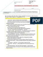 Evaluación Estrategias de Comprensión Lectora Cuarto