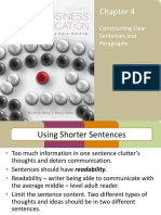 Prefer Short, Familiar Words: Constructing Clear Sentences and Paragraphs