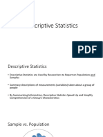 Descriptive Statistics 