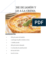 Quiche de Jamón y Pollo A La Crema