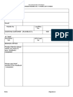 Sbi Offline Complaintform PDF