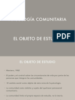 El Objeto de La Psicología Comunitaria