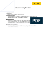 Instrument Security Procedures: Model Product Name: Instrument Description