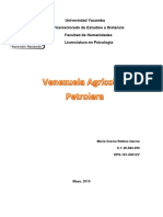 Cuadro Comparativo Venezuela Agricola y Petrolera