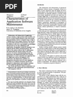 Characteristics of Application Software Maintenance