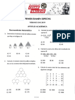 Primer Examen Especial (Verano UNI 2019)