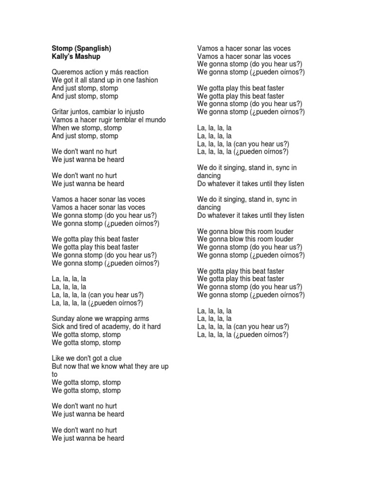Kally's Mashup: Lyrics Collection | PDF | Leisure