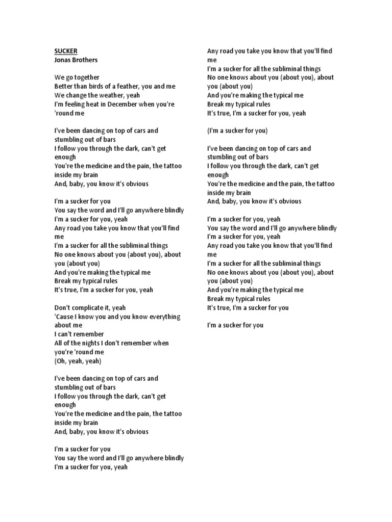 Letra de Canciones (Jonas Brothers) | PDF | Nature
