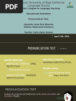 Pronunciation Test